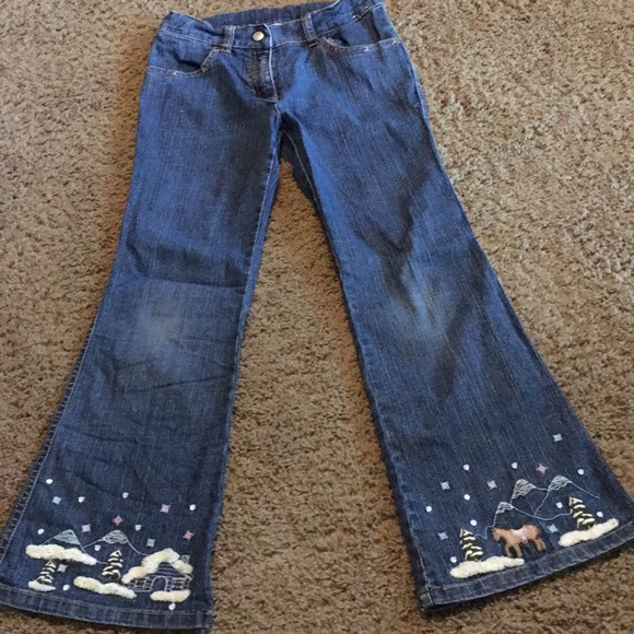 Jean Bootcut Gymboree Fille Taille 4 - Wild For Horses - Neuf Avec Étiquettes